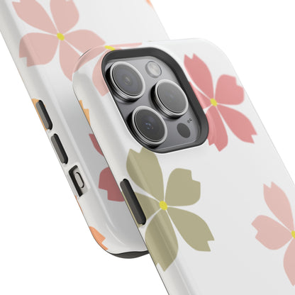 Pastel Sakura Blossom Tough MagSafe iPhone Case – Durable Design with Soft Matte Finish