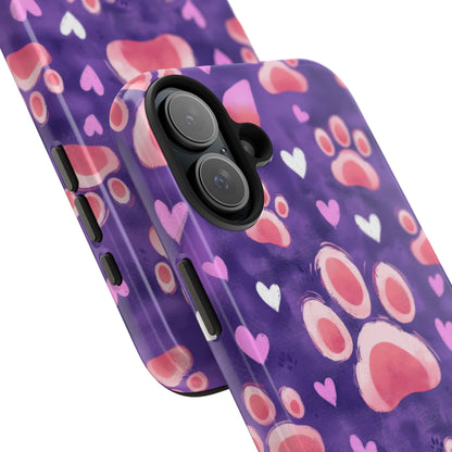 Bold Paw Print iPhone Case - Vibrant Pet-Themed Protective Cover