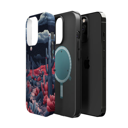 Moonlit Saguaro iPhone Case