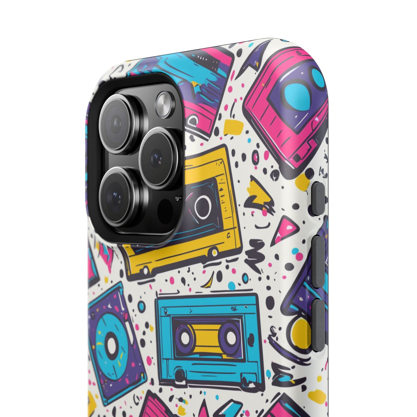 Retro Cassette Vibes Tough MagSafe iPhone Case – Bold 80s Tape Design, Shockproof Protection