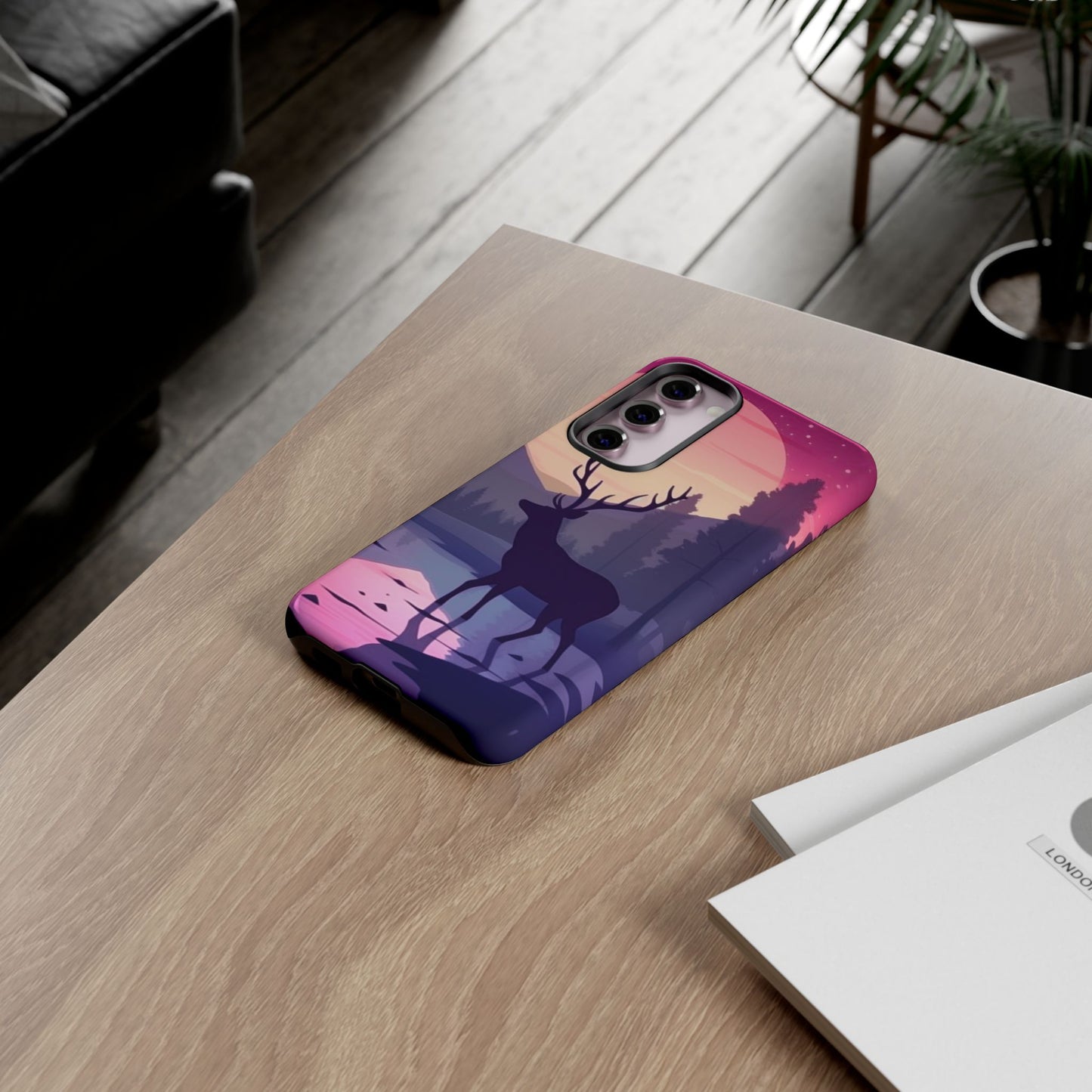 Twilight Elegance: Stag Reflection – Samsung Galaxy Case