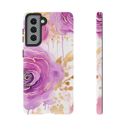 Radiant Purple & Gold Floral - Samsung Galaxy Series Case