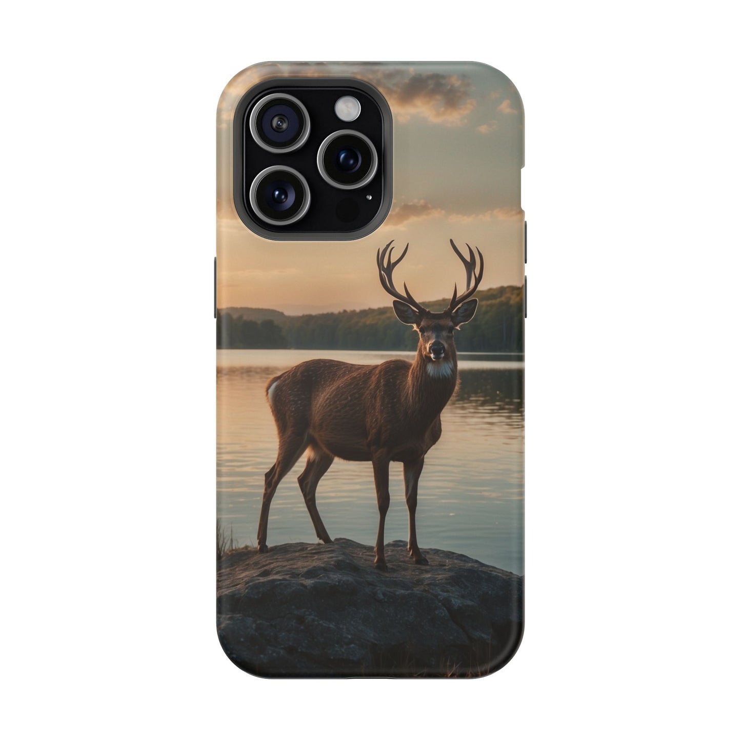 Majestic Stag at Sunset – MagSafe iPhone Case