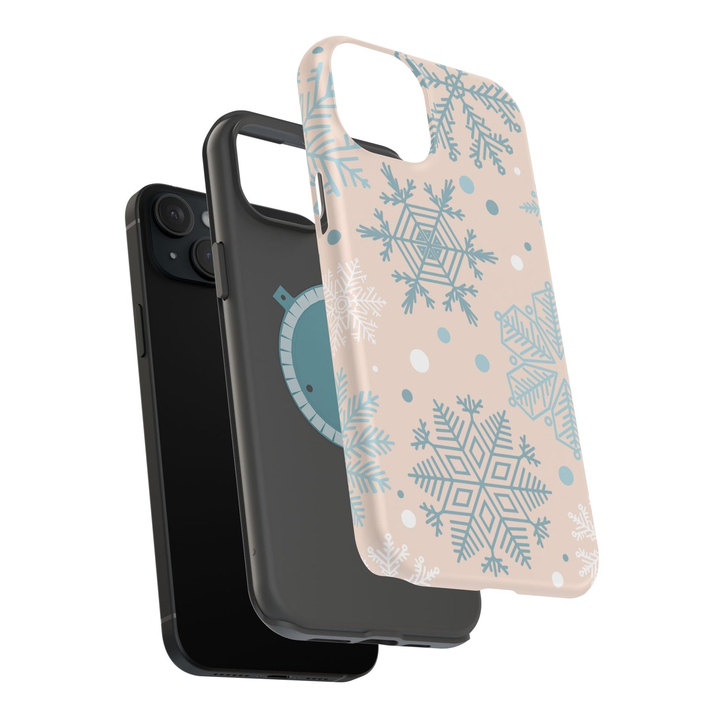 Winter Snowflakes MagSafe iPhone Case – Shockproof, Smooth Matte Finish, Dual-Layer Protection