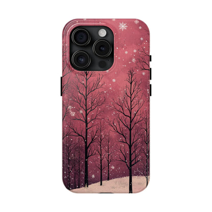 Pink Winter Twilight Forest - iPhone Series Case - BOGO Cases