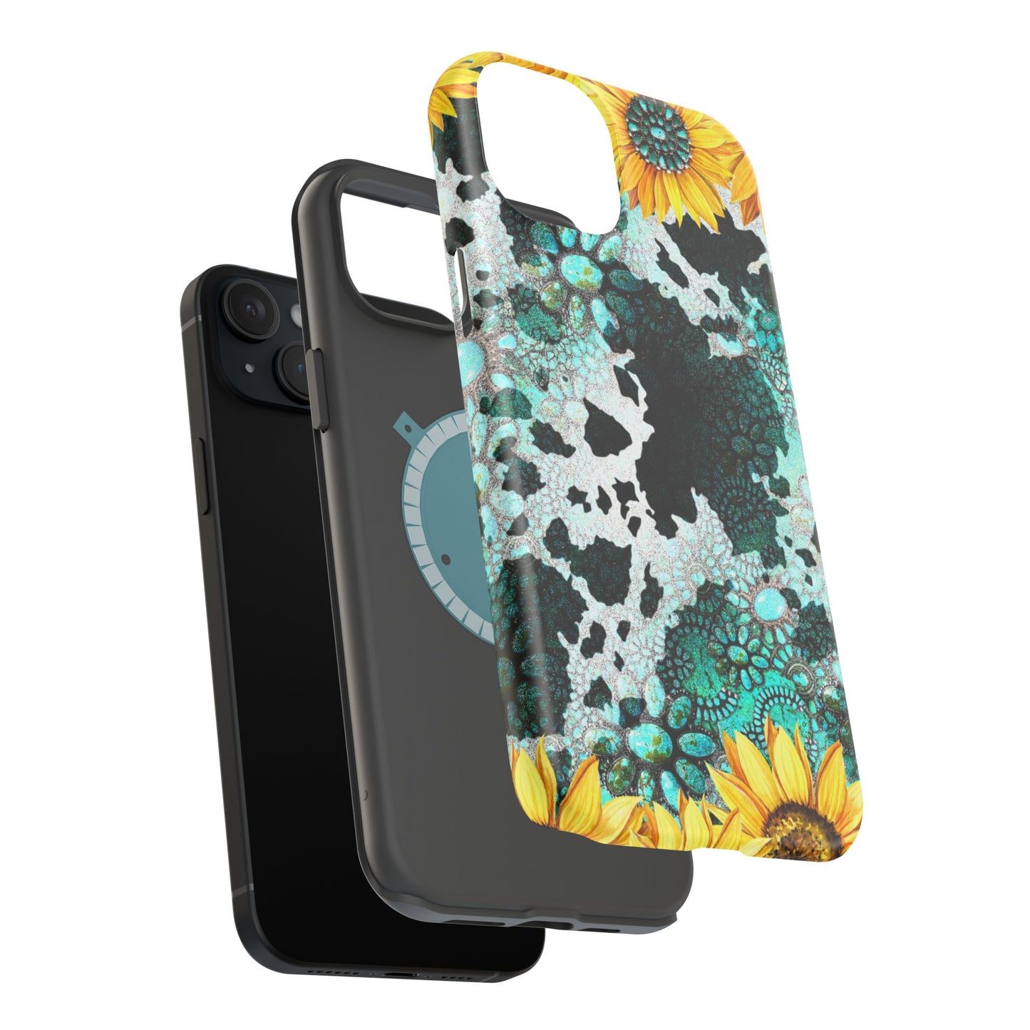 Boho Turquoise Sunflower Lace - MagSafe iPhone Series Case