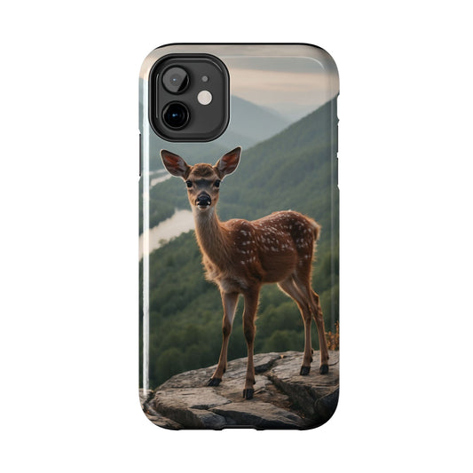 Majestic Fawn Overlooking Mountain Vista iPhone Case