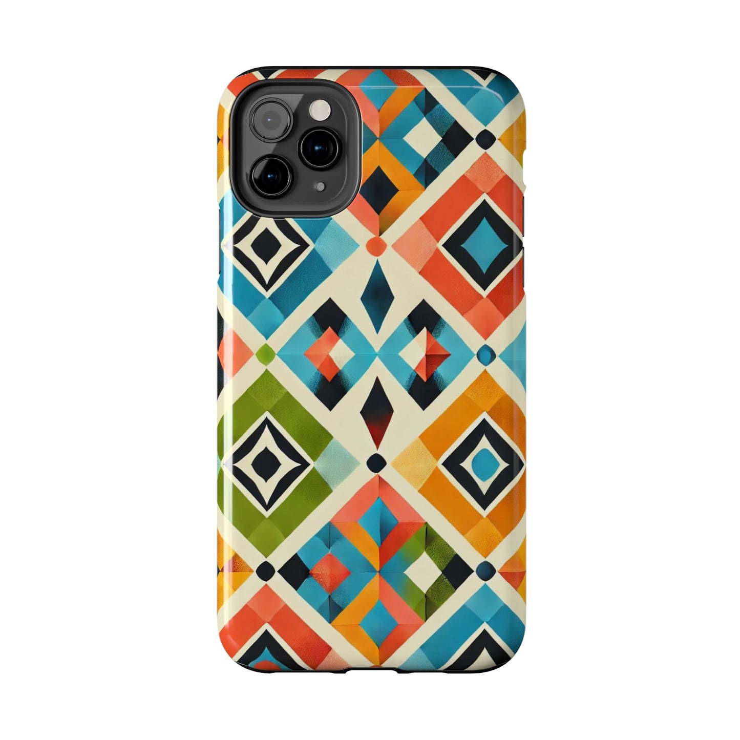 Harlequin Geometric iPhone Case - Vibrant Abstract Protective Cover