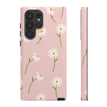 Daisy Delight Tough Samsung Galaxy Case – Cute Floral Design with Dual-Layer Protection