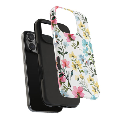 Watercolor Floral Bliss – iPhone Series Case with Pastel Flower Design