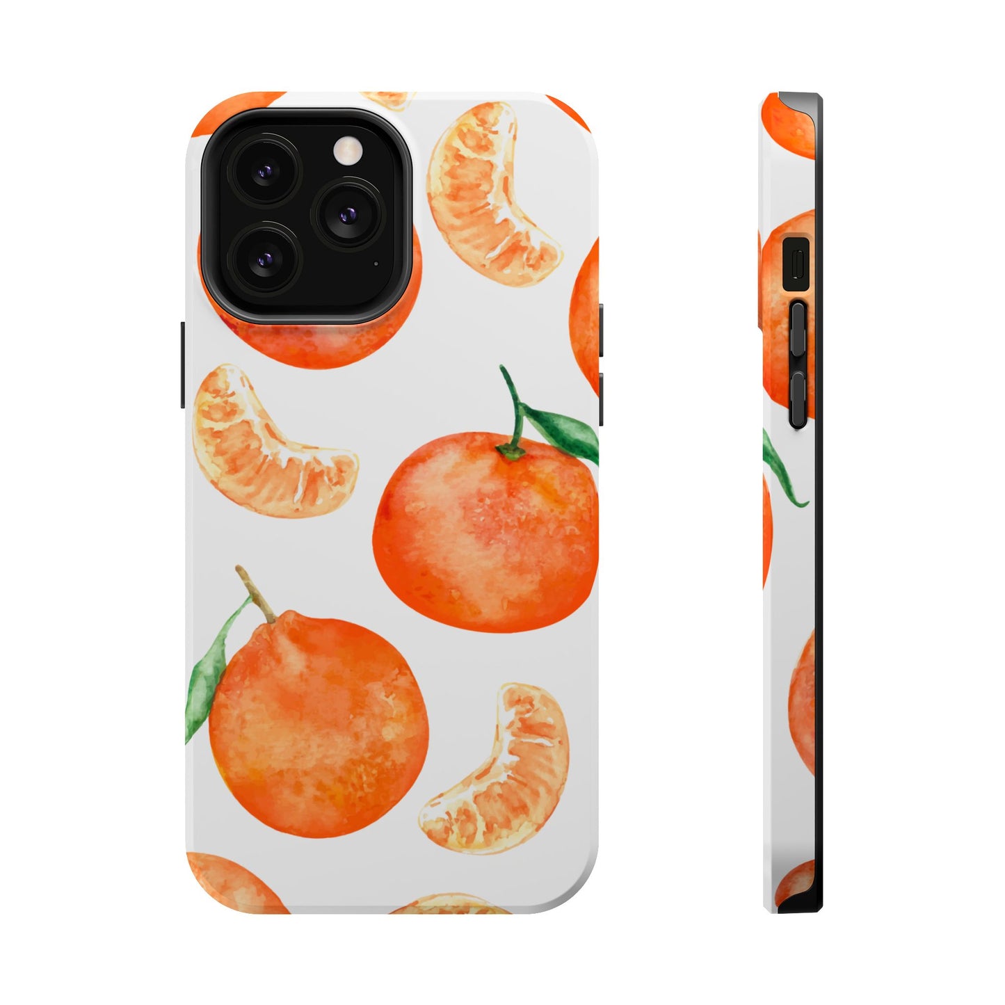 Tangerine Dreams Tough MagSafe iPhone Case – Watercolor Orange Design, Shockproof Dual Protection