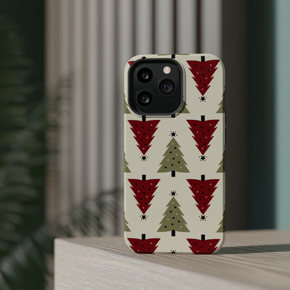 Retro Christmas Trees Pattern - MagSafe iPhone Series Case