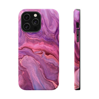 Lavender Dreamscape – MagSafe Case with Abstract Purple & Pink Marble Art