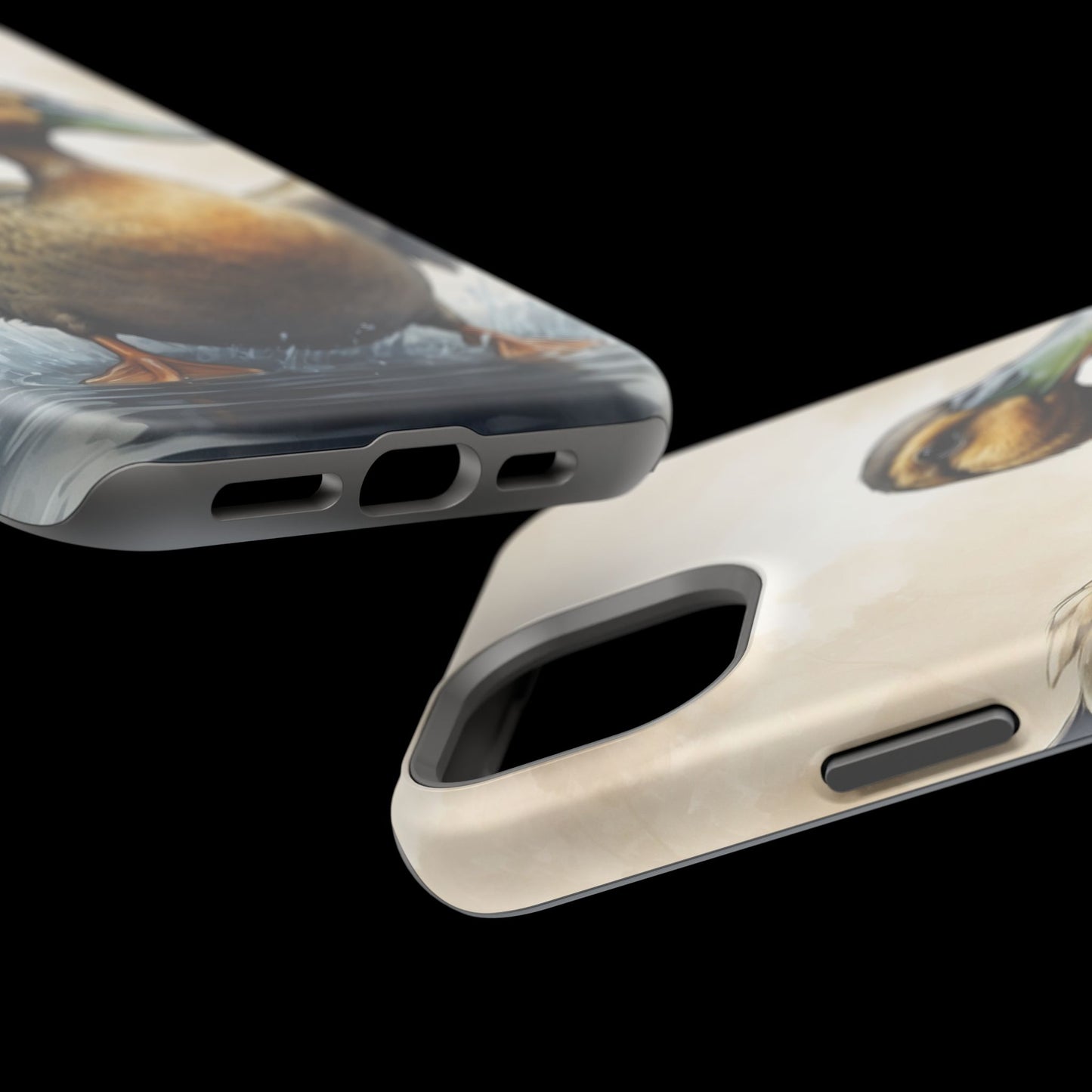 Graceful Duck in Watercolor Scene - MagSafe iPhone Case