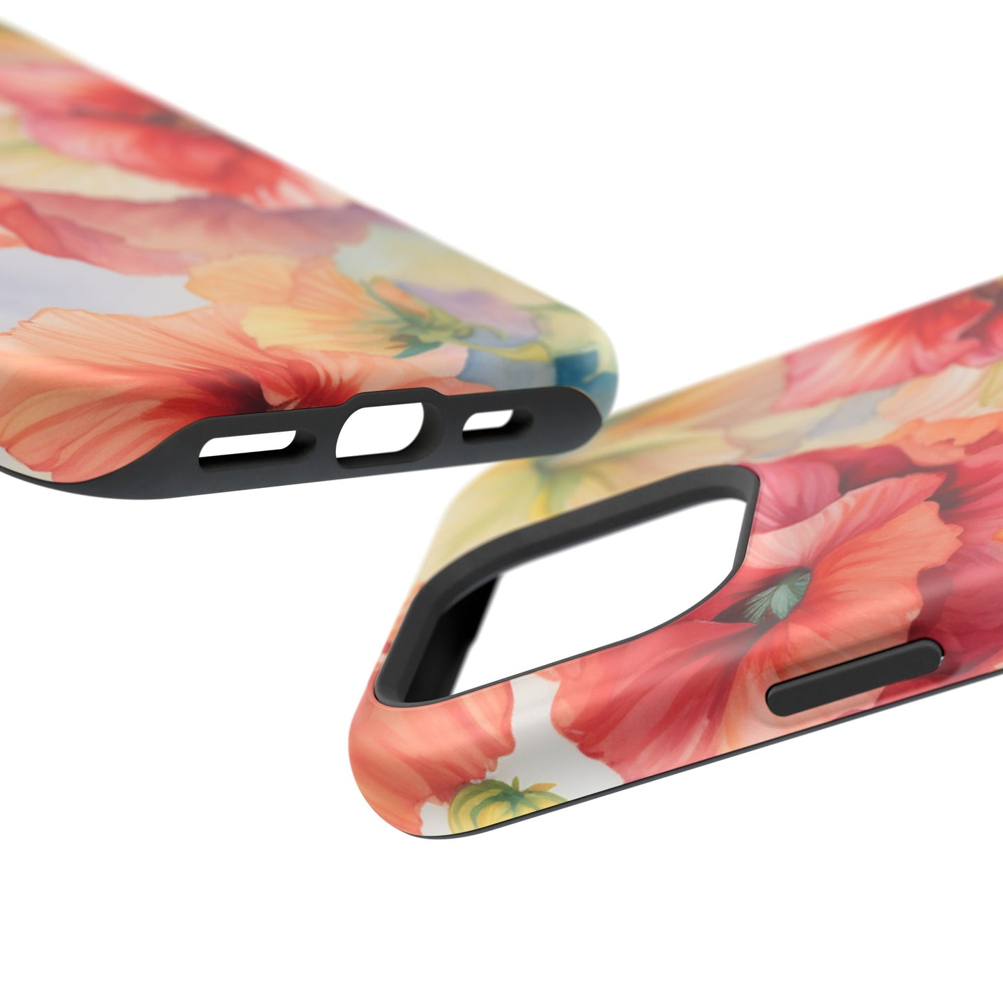 Gumamela Blush Pink Watercolor Floral – MagSafe Compatible iPhone Case