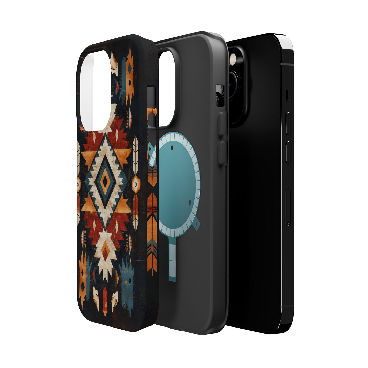 Southwestern Arrow & Diamond Tough MagSafe iPhone Case – Bold Tribal Design, Dual-Layer Protection