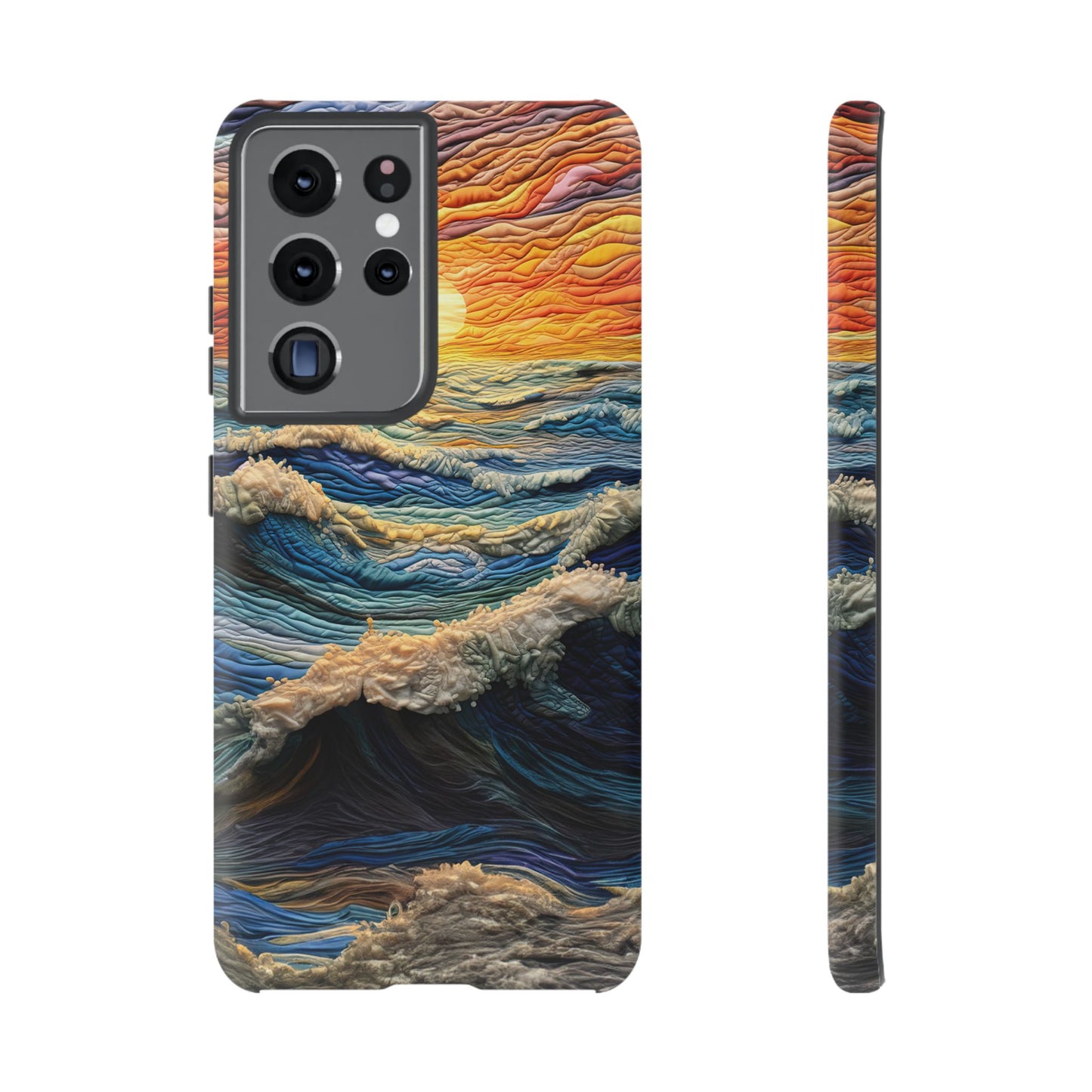 Textured Ocean Sunset Waves – Samsung Galaxy Series Case