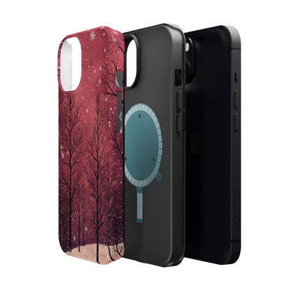 Pink Winter Twilight Forest - MagSafe iPhone Series Case