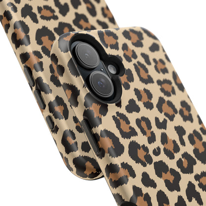 Wild Leopard Print Tough MagSafe iPhone Case – Bold Animal Pattern Design with Dual-Layer Protection