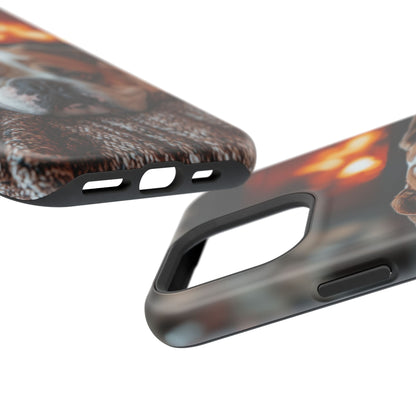 Cozy Bulldog MagSafe Case – Fireside-Inspired Protective Cover