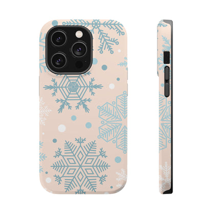 Winter Snowflakes MagSafe iPhone Case – Shockproof, Smooth Matte Finish, Dual-Layer Protection