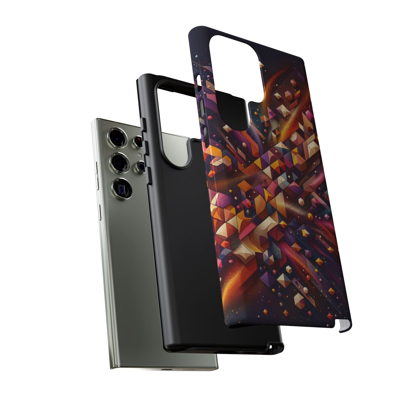 Vibrant Geometric Case | Futuristic Cosmic Art