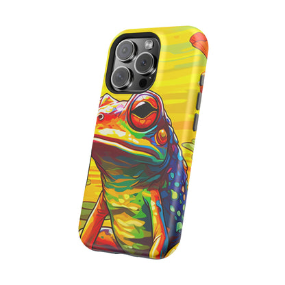 Vibrant Rainbow Frog Design – MagSafe iPhone Case