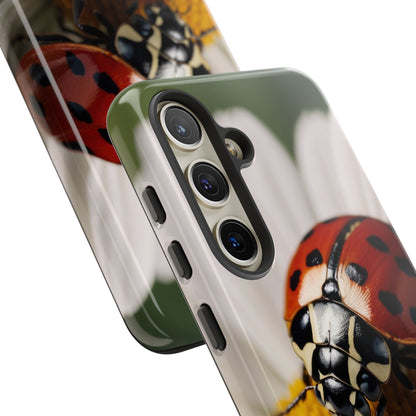 Samsung Galaxy Case: Ladybug on White Daisy