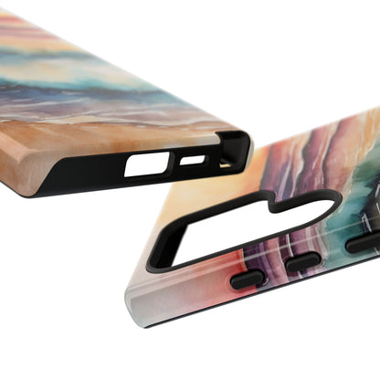 Sunset Waves Samsung Galaxy Case – Vibrant Watercolor Design