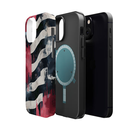 MagSafe iPhone Case: Blood Zebra – Bold Red & Black Pattern