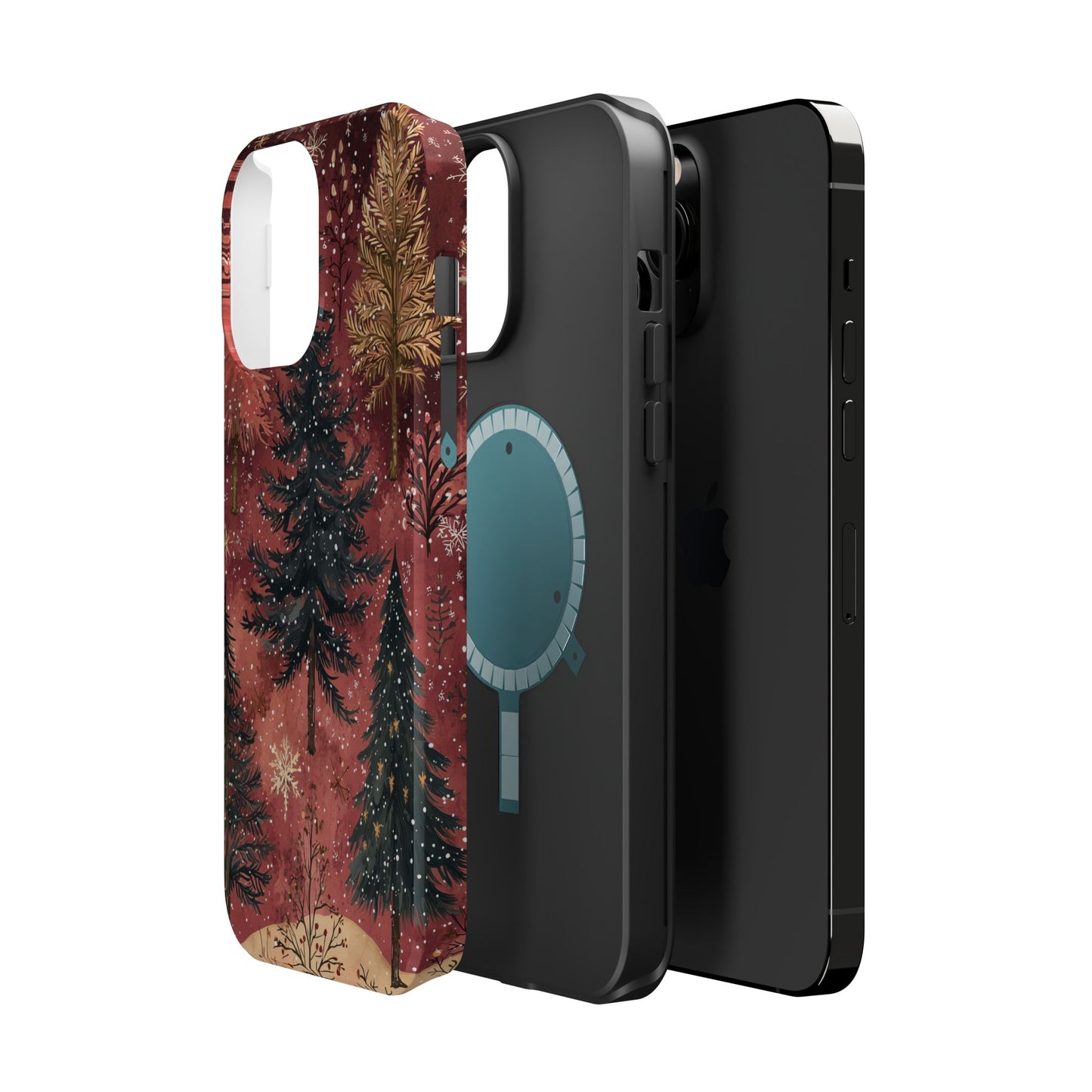 Rustic Red Winter Forest - MagSafe iPhone Series Case