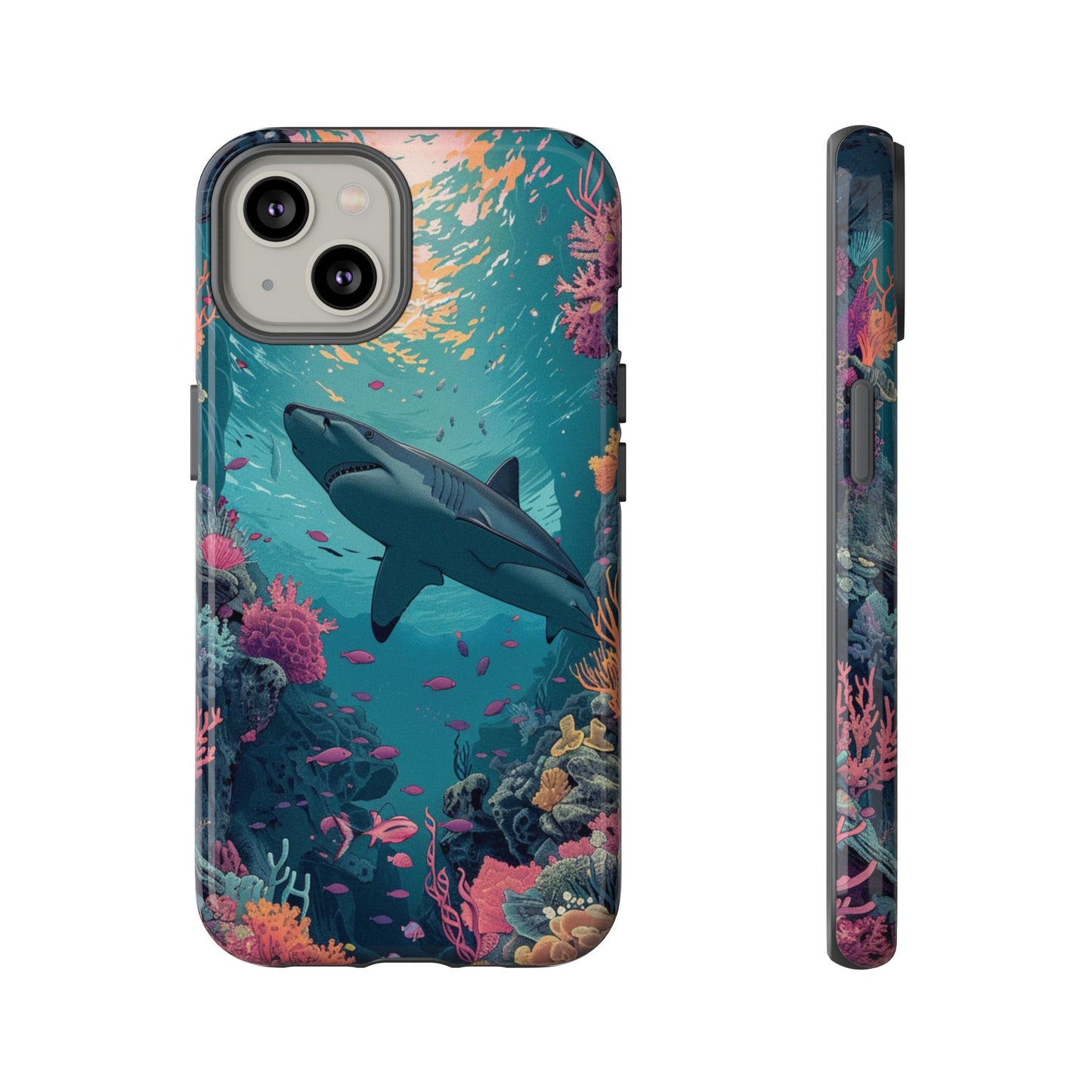 Ocean Shark Coral Reef iPhone Case