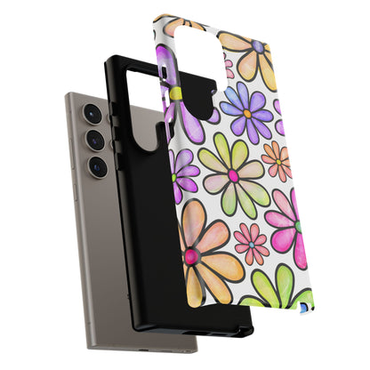 Pastel Daisy Dream Samsung Galaxy Case – Slim Profile, Glossy Finish