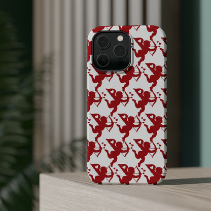 Red Cupid Love Pattern MagSafe Case