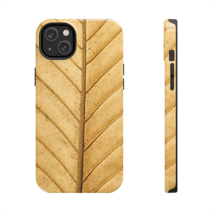 Golden Leaf Texture iPhone Case – Minimal Nature Design