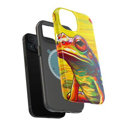 Vibrant Rainbow Frog Design – MagSafe iPhone Case