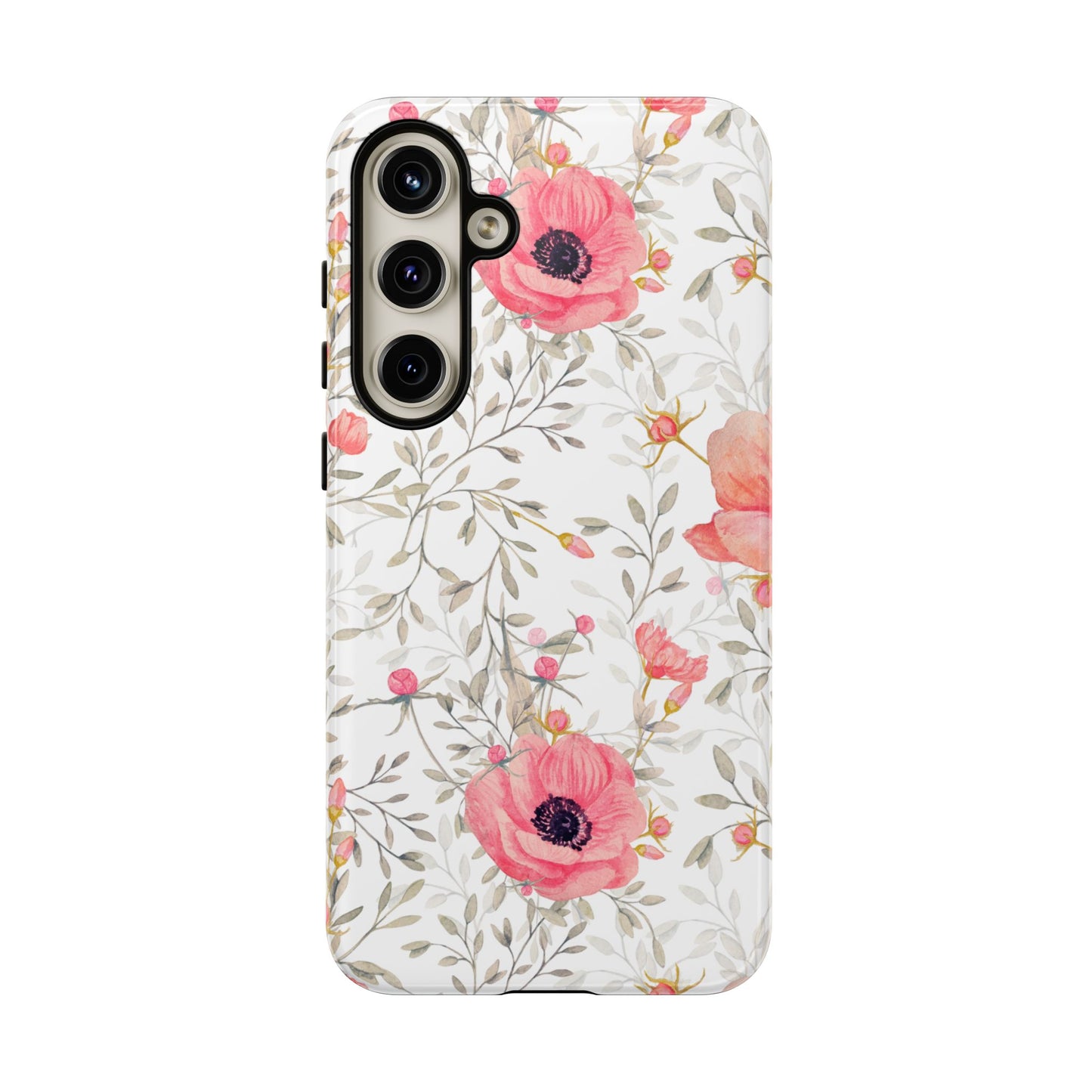 Pink Floral Watercolor Samsung Galaxy Case – Elegant Blossom Design