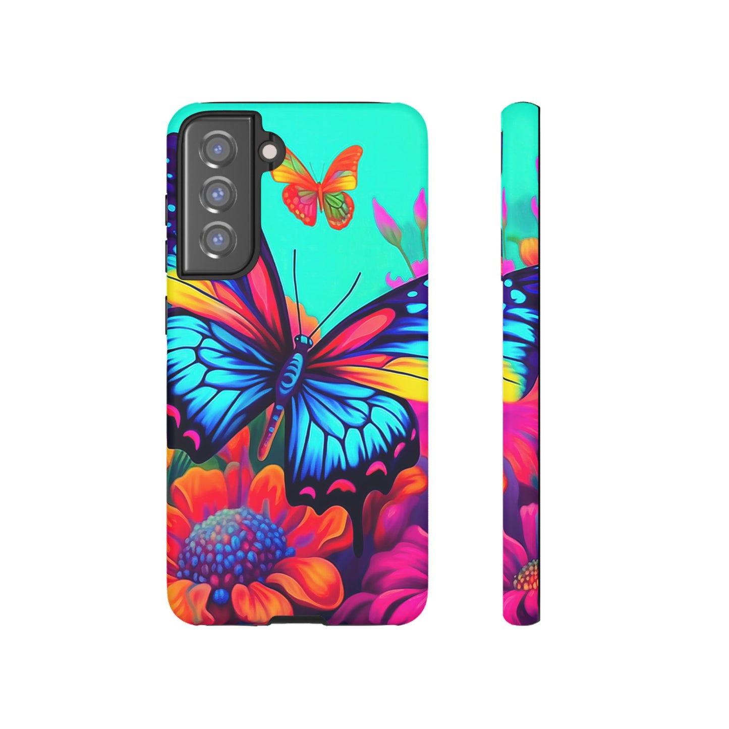 Vivid Butterfly & Floral Burst - Samsung Galaxy Case