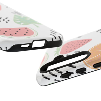 Tropical Fruit Fiesta Tough Samsung Galaxy Case – Fun Watermelon, Pineapple, and Citrus Design - BOGO Cases