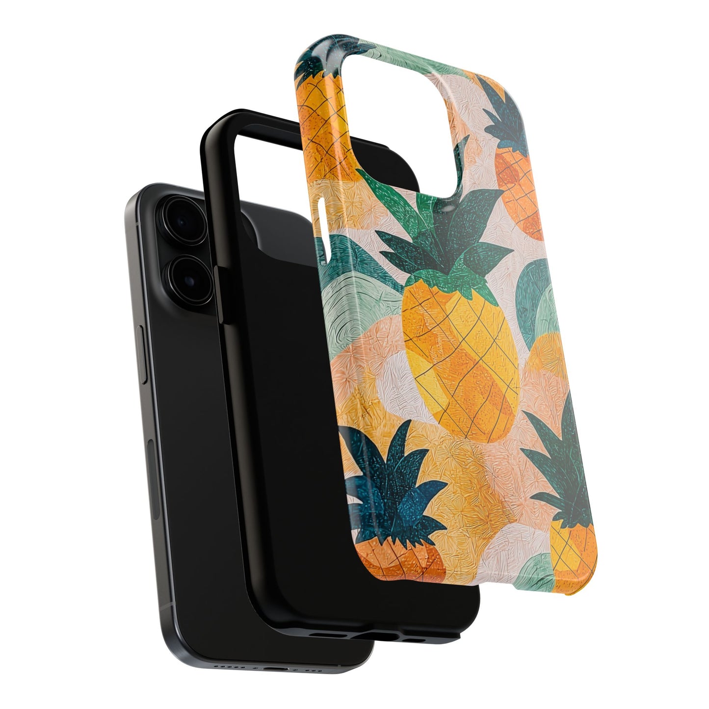 Tropical Pineapple iPhone Case – Vibrant Fruit Design, Tough Dual - Layer Protection - BOGO Cases