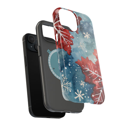 Crimson Snowflake Charm – MagSafe iPhone Case