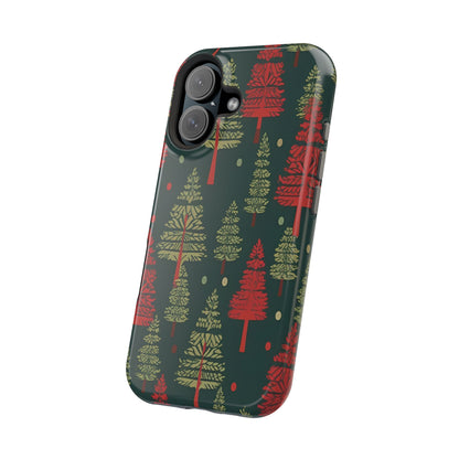 Retro Christmas Trees Pattern -  MagSafe iPhone Series Case