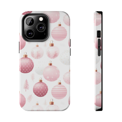 iPhone Case: Merry in Pink – Christmas Balls