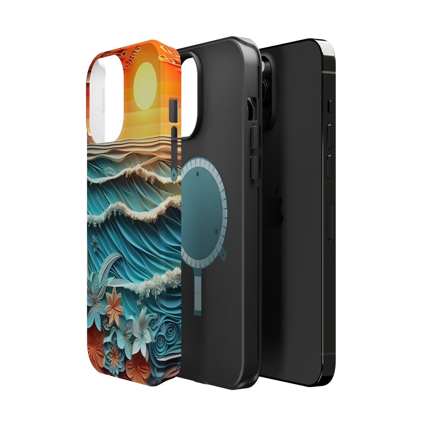 Tropical Sunset Paper Art Ocean – iPhone Series Case