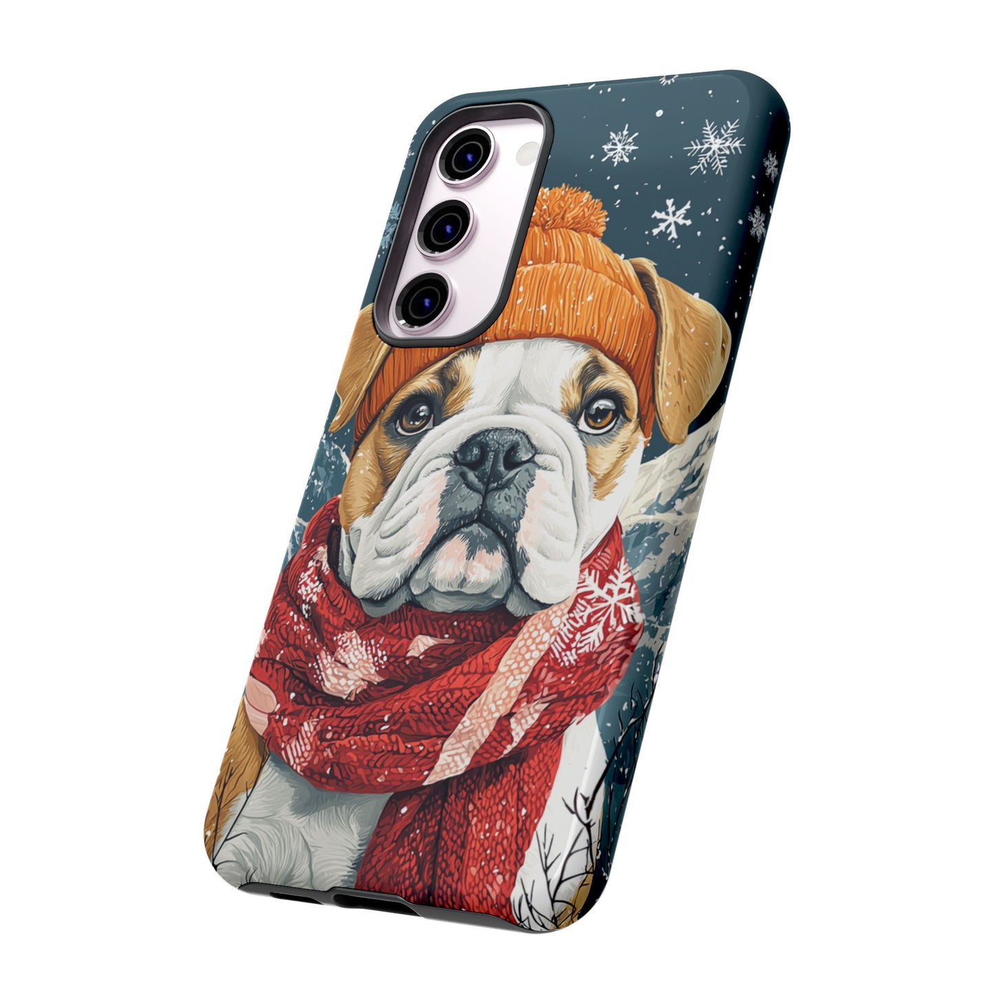 Cozy French Bulldog Samsung Galaxy Case – Rustic Fireplace Protective Cover