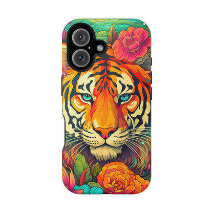 Fierce Rainbow Tiger Art - MagSafe iPhone Case