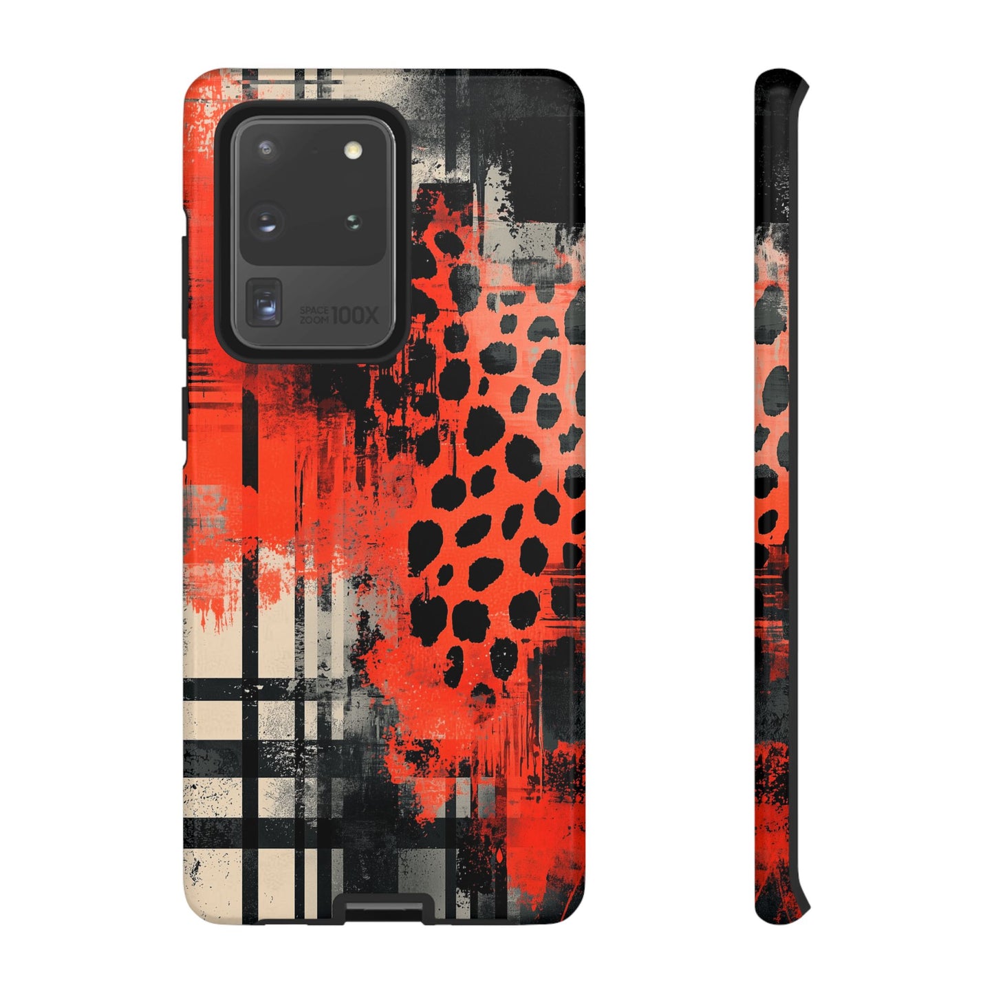 Cheetah Plaid Case – Red & Black Pattern