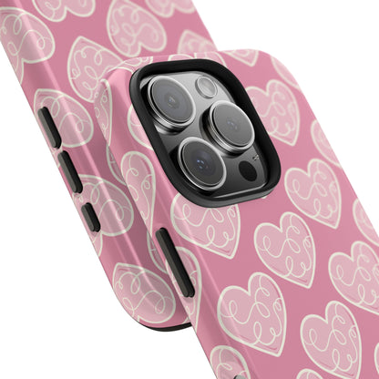 Soft Pink Hearts – iPhone Case