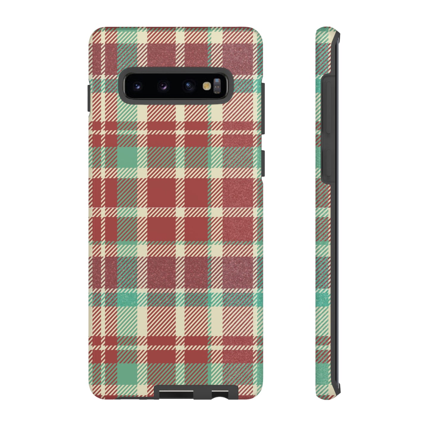 Vintage Plaid in Red & Cream – Samsung Galaxy Case with Timeless Style