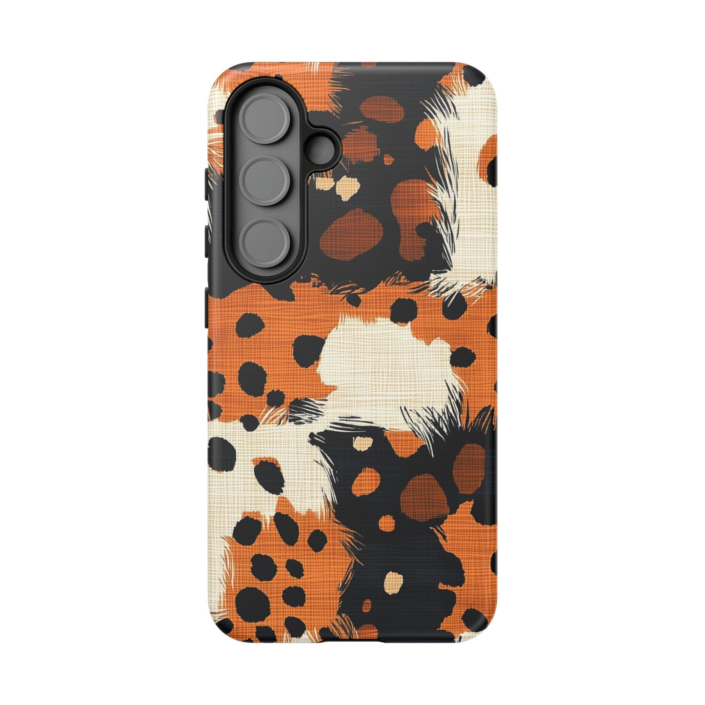 Cheetah Plaid Samsung Case – Brown & Black Pattern